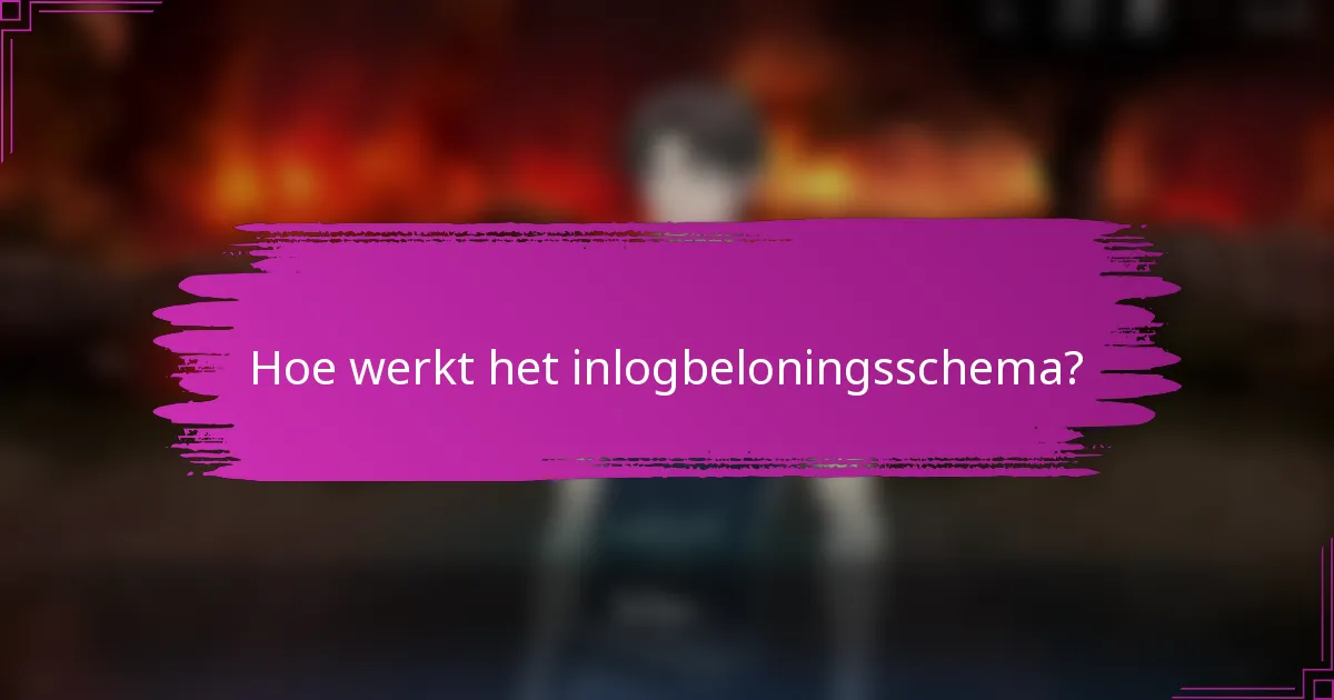 Hoe werkt het inlogbeloningsschema?